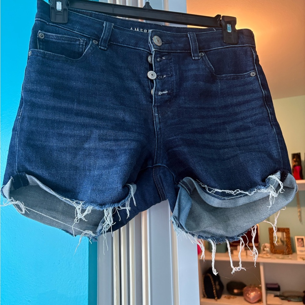 American Eagle Dark Blue Denim Shorts